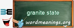 WordMeaning blackboard for granite state